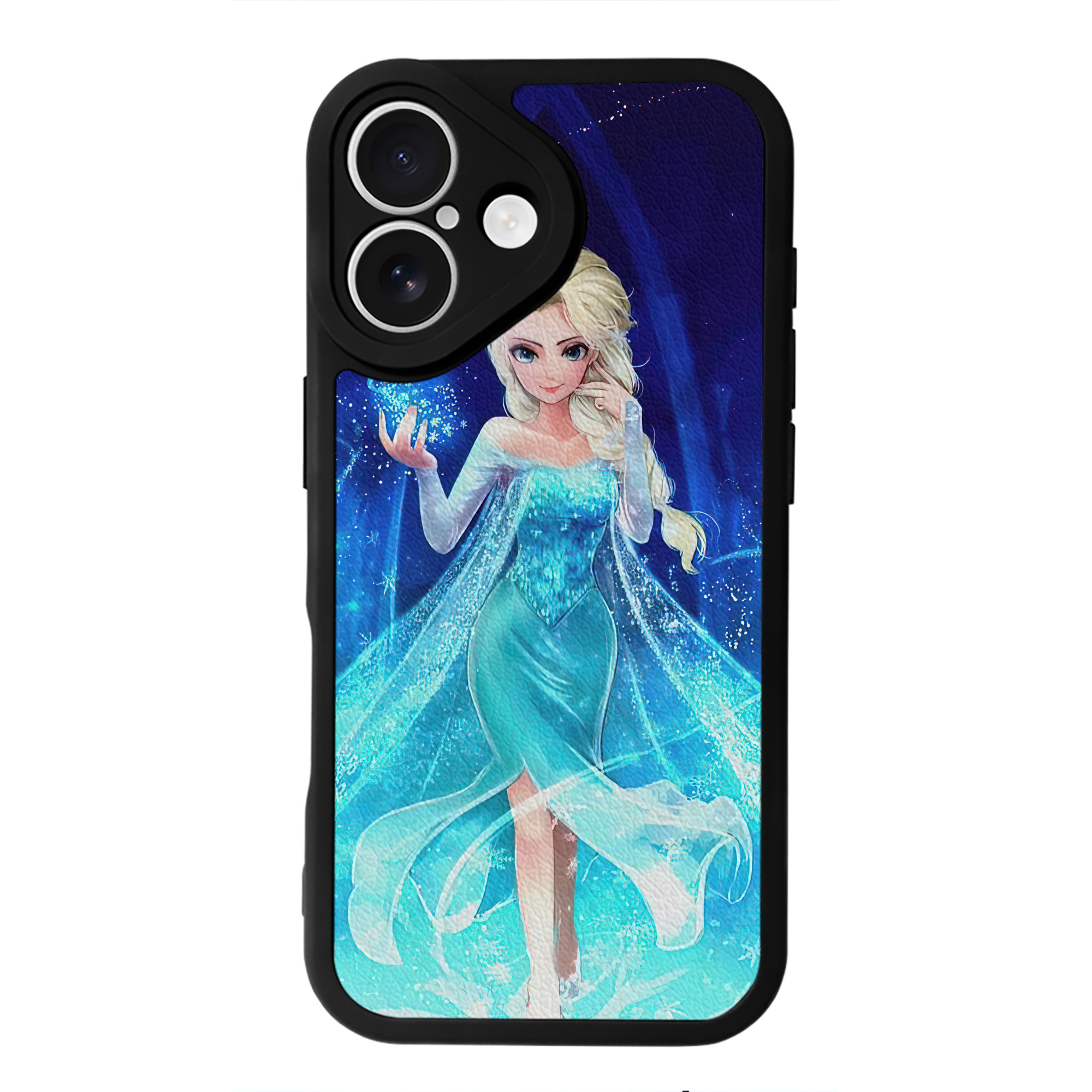 （画像用） アナと雪の女王 アンナ エルサ Frozen Anna Elsa 【iPhone 16シリーズ対応】シリコンスマホケース（レザー調） 材質：シリコン